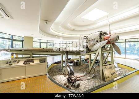 Marine Typ 0 carrier Fighter, chiran Museum für Frieden für Kamikaze Piloten, Minami Kyushu Stadt, Kagoshima Präfektur, Japan Stockfoto