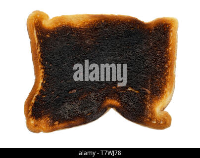 Scheibe der Burnt Toast Stockfoto