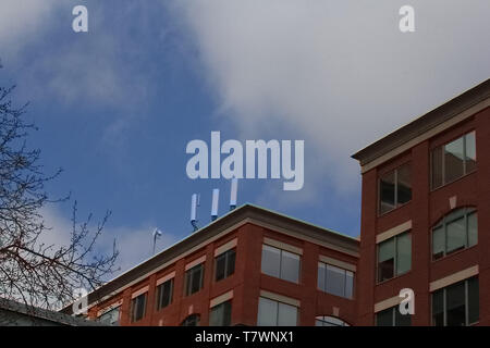 Neue Eigentumswohnungen und Apartments sind reichlich in Calgary Downtown. Calgary, Alberta, Kanada. Stockfoto