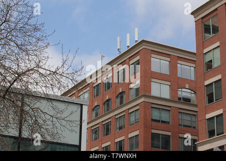 Neue Eigentumswohnungen und Apartments sind reichlich in Calgary Downtown. Calgary, Alberta, Kanada. Stockfoto