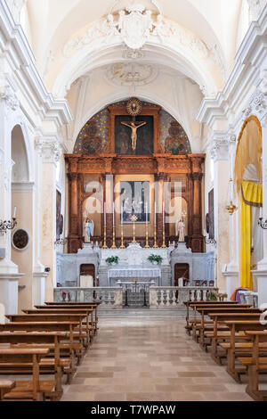 Italien, Apulien, Salento, Gallipoli, das historische Zentrum, 14. Jahrhundert San Francesco d'Assisi Kirche Stockfoto