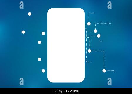 Mobile Banking Konzept. Flache Icon Design Infografik Stock Vektor