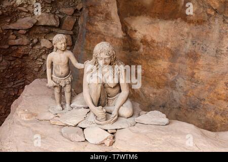 Indien, Madhya Pradesh, Bhimbetka, abris als Weltkulturerbe der UNESCO Stockfoto