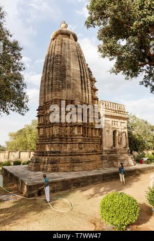 Indien, Madhya Pradesh, Khajuraho, Denkmälern zum Weltkulturerbe der UNESCO, Adinath Tempel Stockfoto