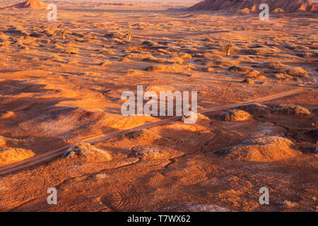 Gobi Landschaft am Morgen. der Inneren Mongolei, China. Stockfoto