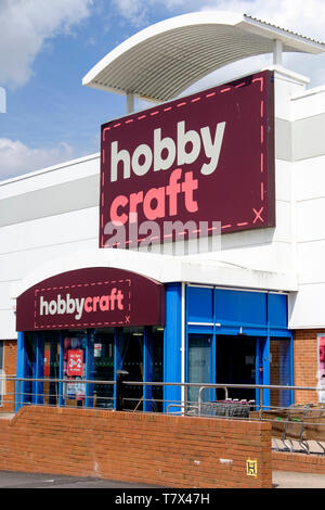Um Cribbs Causeway Einkaufszentrum, in der Nähe von Bristol UK hobbycraft Stockfoto