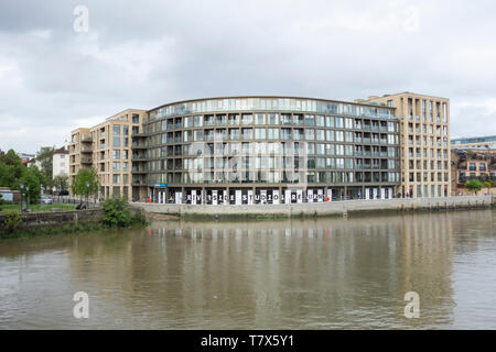 Das Äußere der Riverside Studios, Queen Caroline Street, Hammersmith, London, W6, England, Großbritannien Stockfoto