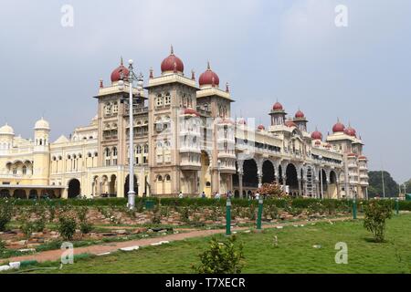 Der königliche Sitz der Maharajas von Mysore Mysore Palast, Indien Stockfoto