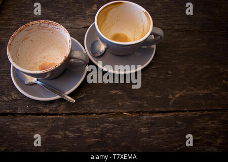 Leere Kaffeetasse Stockfoto
