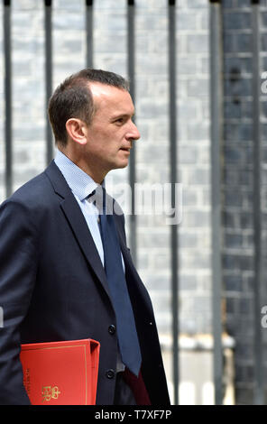 Alun Cairns MP (Con; Staatssekretär für Wales), 10 Downing Street nach einer Kabinettssitzung, 7. Mai 2019 Stockfoto