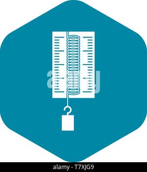 Physik Dynamometer für die Arbeit im Labor Symbol Stock Vektor