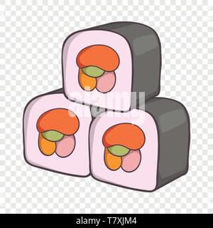 Traditionelle koreanische Essen kimbap Symbol, Cartoon Stil Stock Vektor