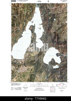 USGS TOPO Karte Idaho McCall ID 20110215 TM Wiederherstellung Stockfoto