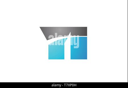 Buchstaben yi y i logo Kombination in blauen und grauen Farben passend für Business und Corporate Identity Stock Vektor