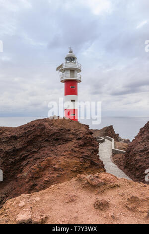 Leuchtturm Mirador Punta de Teno auf der West Cape von Teneriffa, Kanarische Inseln, Spanien Stockfoto