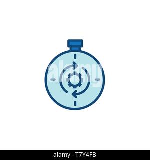 Zeit-Management Symbol w Frist, Eile, und pünktliche Symbolik Stock Vektor