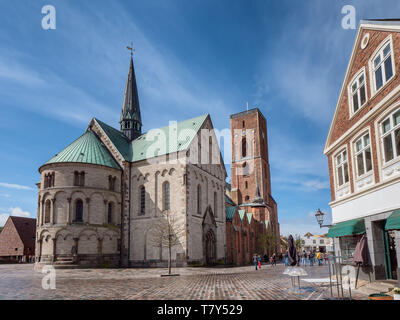 Kathedrale in der mittelalterlichen Stadt Ribe, Dänemark Stockfoto