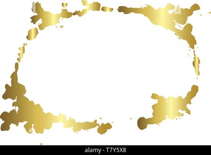 Satz von trockenen Pinsel frames. Hand künstlerische Frames gezeichnet. Golden graviert Tinte Art isoliert Frame Abbildung Element. Stock Vektor