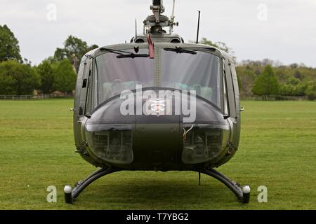 Bell UH-1 Iroquois auf Static Display in Old Warden am 5. Mai 2019 Stockfoto