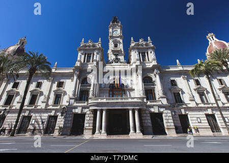 Spanien, Valencia, das Rathaus Ämter in der Plaza del Ayuntamiento, Ayuntamiento square Foto Federico Meneghetti/Sintesi/Alamy Stock Foto Stockfoto