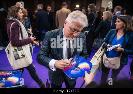 Paris, Frankreich. 8. Mai 2019. Alan Menken, Paris. Premiere von Aladdin, Grand Rex. Stockfoto