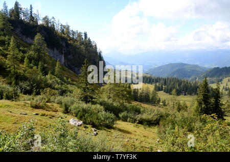 Landschaft in der Nähe von Lake Gosau im Salzkammergut in Österreich Stockfoto