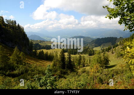 Landschaft in der Nähe von Lake Gosau im Salzkammergut in Österreich Stockfoto