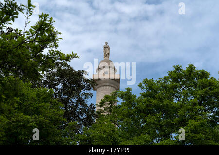Washington Monument in Baltimore Maryland Ort Stockfoto