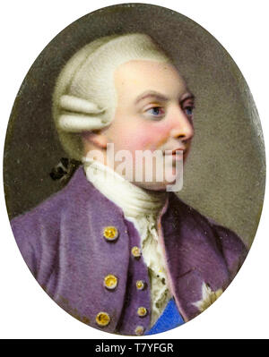 Miniatur Porträt von George III. (1738-1820), König von England, C. 1760 Stockfoto