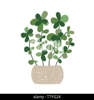 Zimmerpflanze mit Topfpflanzen. Vector Illustration isoliert. EPS 10. Stock Vektor