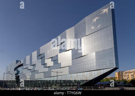 Rom, Italien, 1. Juli 2018: Die imposante Architektur des neuen Bahnhof Tiburtina, ein High Speed Railway Hub, im Jahr 2011 eingeweiht. Stockfoto