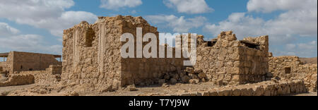 Ruinen der alten Festung Masada in Israel, von Herodes dem Großen bauen Stockfoto