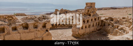 Ruinen der alten Festung Masada in Israel, von Herodes dem Großen bauen Stockfoto