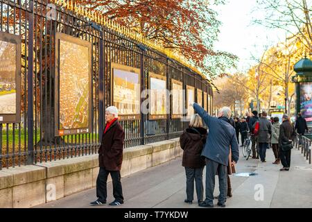 Frankreich, Paris, Ausstellung über die Netze der Luxembourg Garten und der Senat von hemis Fotografien für die ANVPAH (Nationale Vereinigung der Städte und Länder der Kunst und der Geschichte) im Jahr 2013 Stockfoto