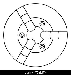 Abbildung: Die Kontur Drehbankfutter Stock Vektor