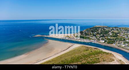 Frankreich, Manche, Barneville Carteret, dem Cap de Carteret (Luftbild) Stockfoto