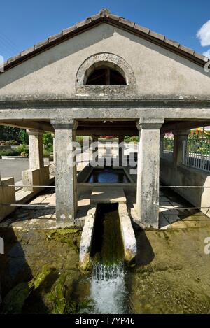 Frankreich, Territoire de Belfort, Feche l'Eglise, Mazarin Brunnen waschen, vom 17. Stockfoto