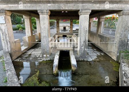 Frankreich, Territoire de Belfort, Feche l'Eglise, Mazarin Brunnen - Waschen vom 17. Jahrhunder t Stockfoto