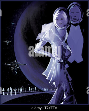 Visionen für die Zukunft, Weltraum Reisen Urlaub Stockfoto