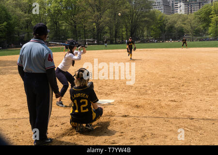 Der Central Park in New York City ist sehr beliebt im Frühling, USA Stockfoto