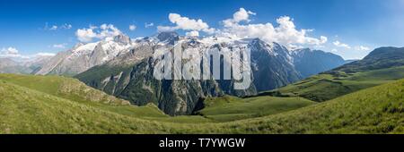 Frankreich, Hautes Alpes, Nationalpark Ecrins, Meije vom Emparis Plateau gesehen Stockfoto