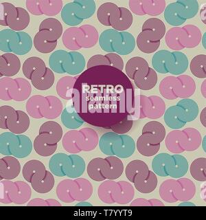 Retro abstract nahtlose Muster mit Kreisen Stock Vektor