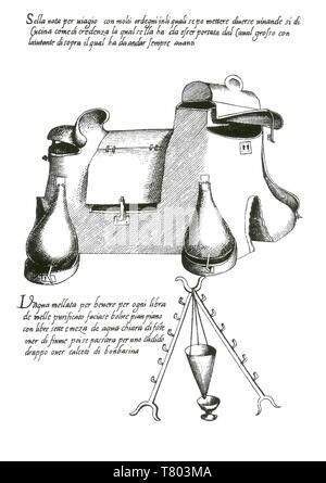 Oper von Bartolomeo Scappi, Renaissance Kochbuch Stockfoto