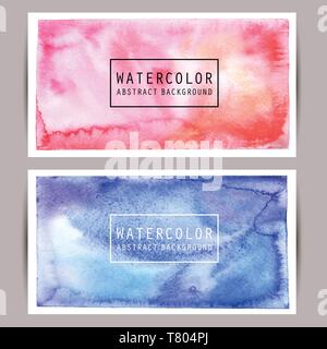 Satz von hellen Aquarell Banner für Ihre Konstruktion. Vector Illustration. Stock Vektor