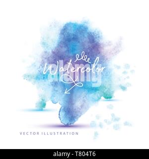 Vektor Aquarell Hintergrund. Handgemalte abstrakte Design. Stock Vektor
