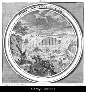 Die Arche Noah, der Großen Flut, 1709 Stockfoto