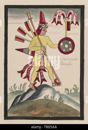 Tovar Codex, Quetzalcoatl, aztekischen Gott der Schöpfung Stockfoto