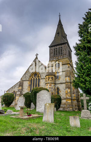 St. Andrew's Church, Tempel Grafton, Warwickshire, Großbritannien, wo William Shakespeare und Anne Hathaway geglaubt wurden zu wed haben. Stockfoto