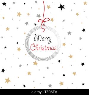 Frohe Weihnachten Postkarte, Vektor, Abbildung Stock Vektor