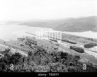 Pedro Miguel Lock, Panamakanal, C. 1915 Stockfoto